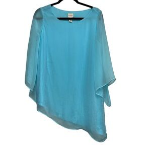 Chico's Light Blue Asymmetrical Tunic